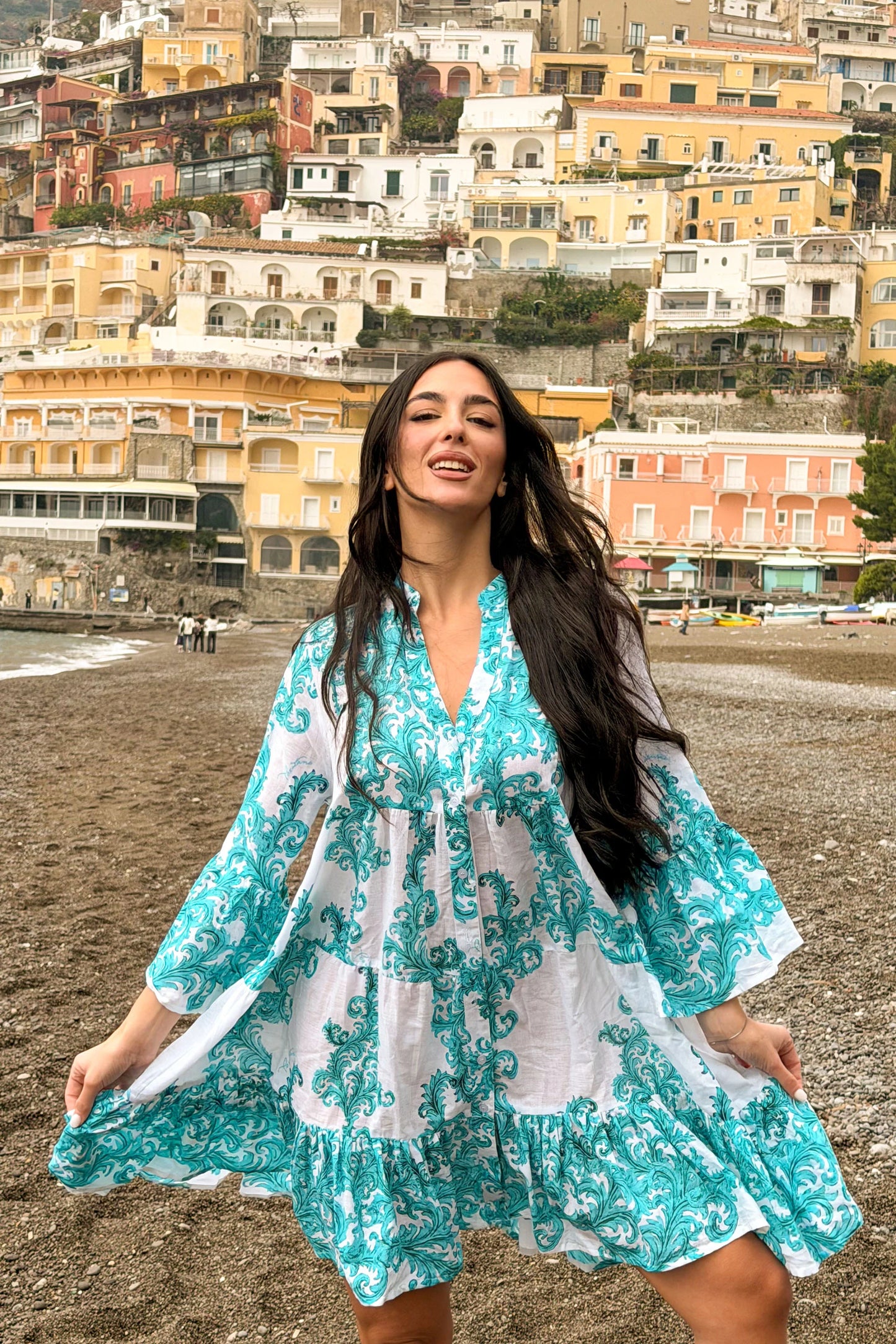 Vestido Positano Turquesa